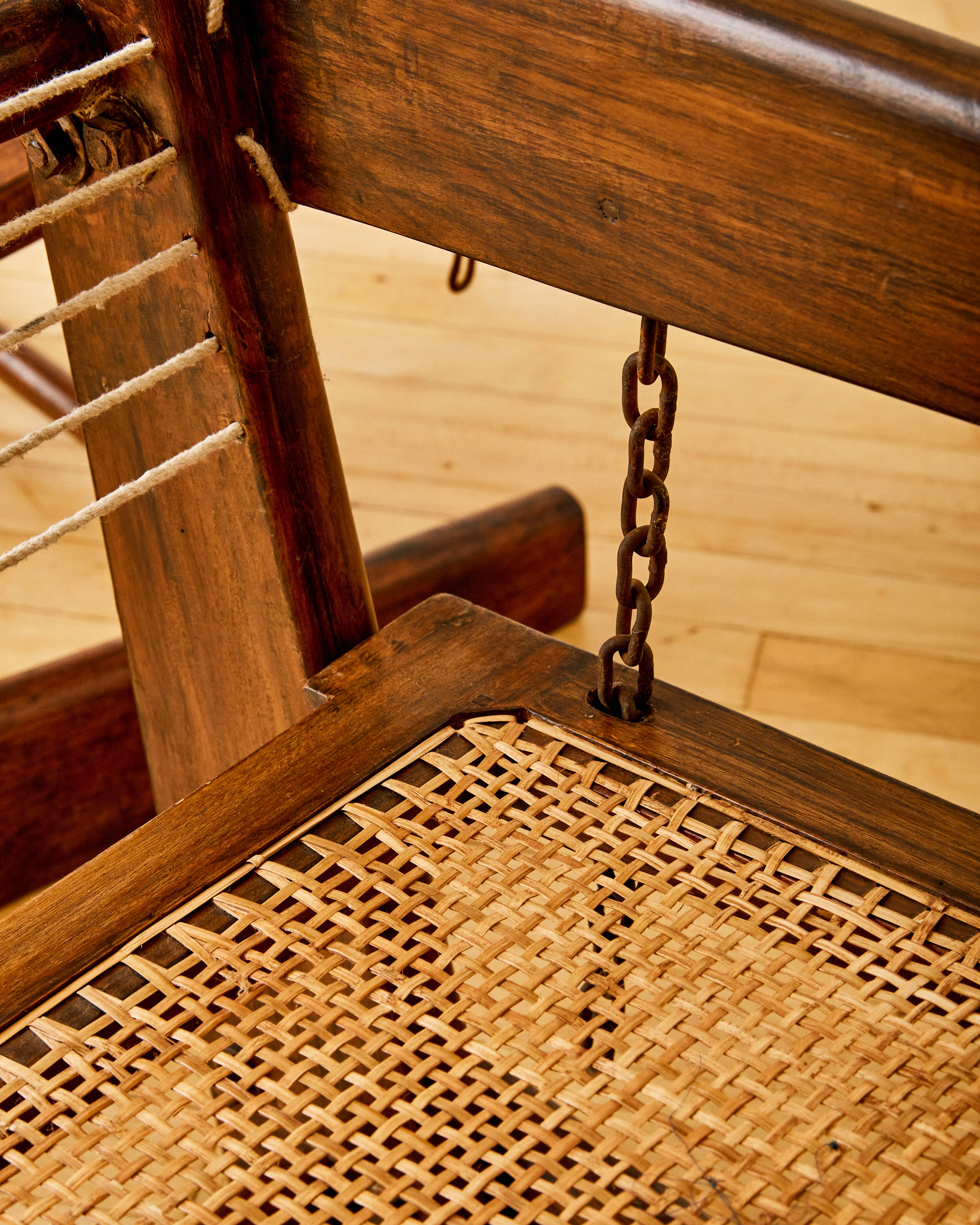 A PAIR  OF SWING CHAIRS BY PIERRE JEANNERET - Image 4