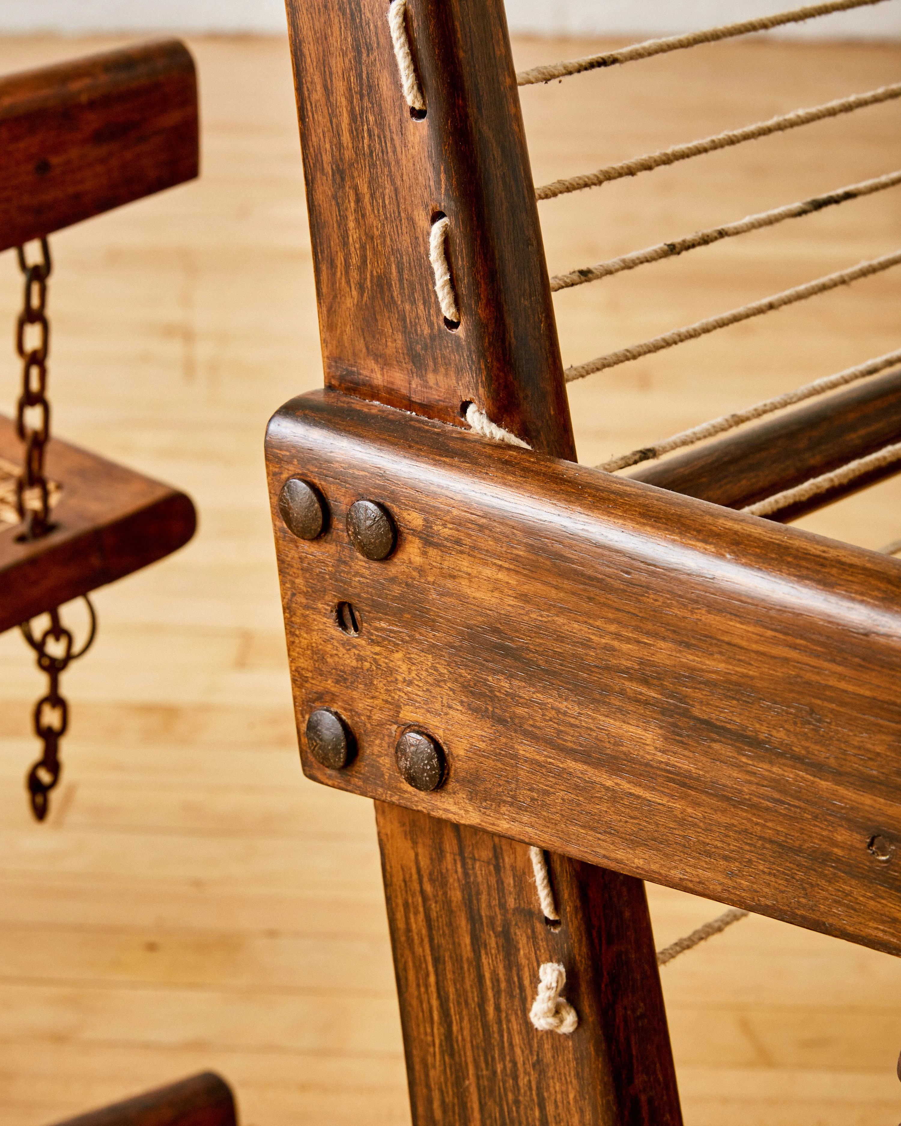 A PAIR  OF SWING CHAIRS BY PIERRE JEANNERET - Image 5