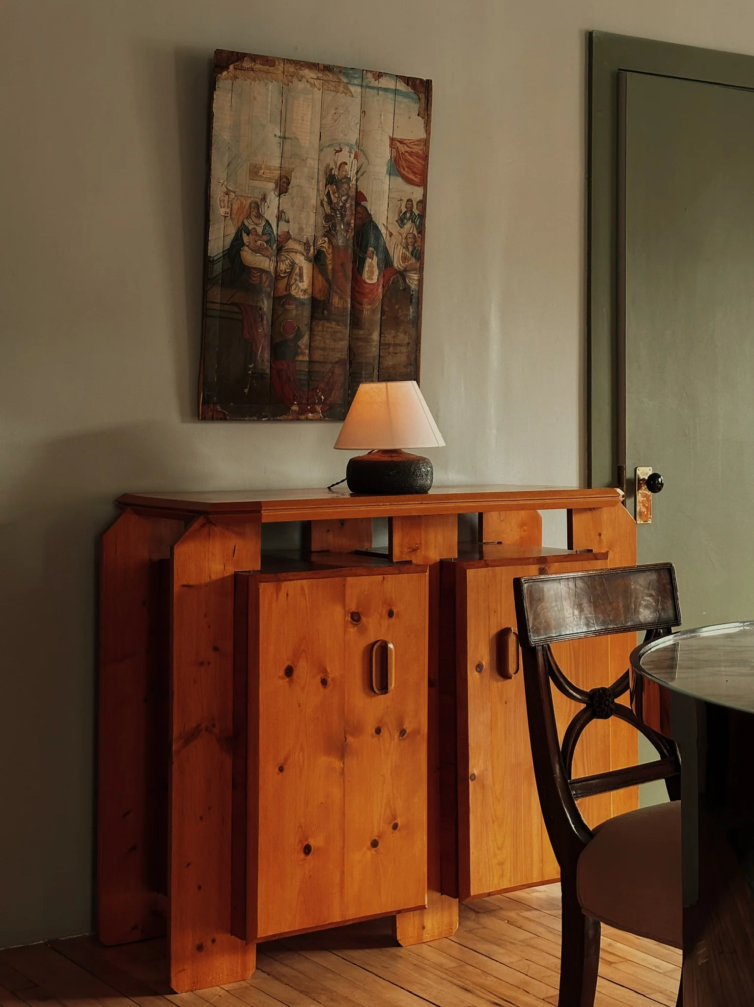 ALAIN MARCOZ PINE SIDEBOARD C. 1970 - Image 14