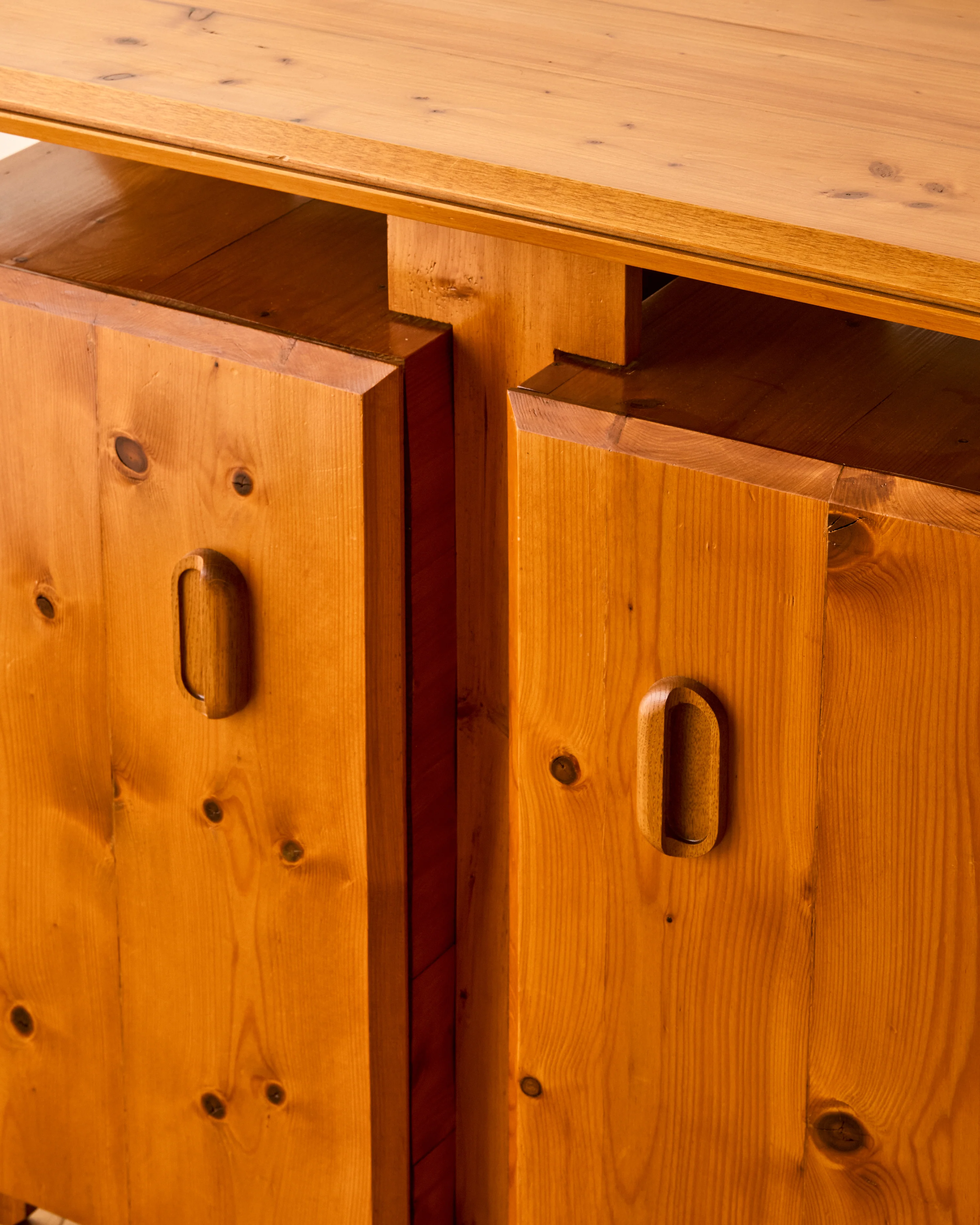 ALAIN MARCOZ PINE SIDEBOARD C. 1970 - Image 6