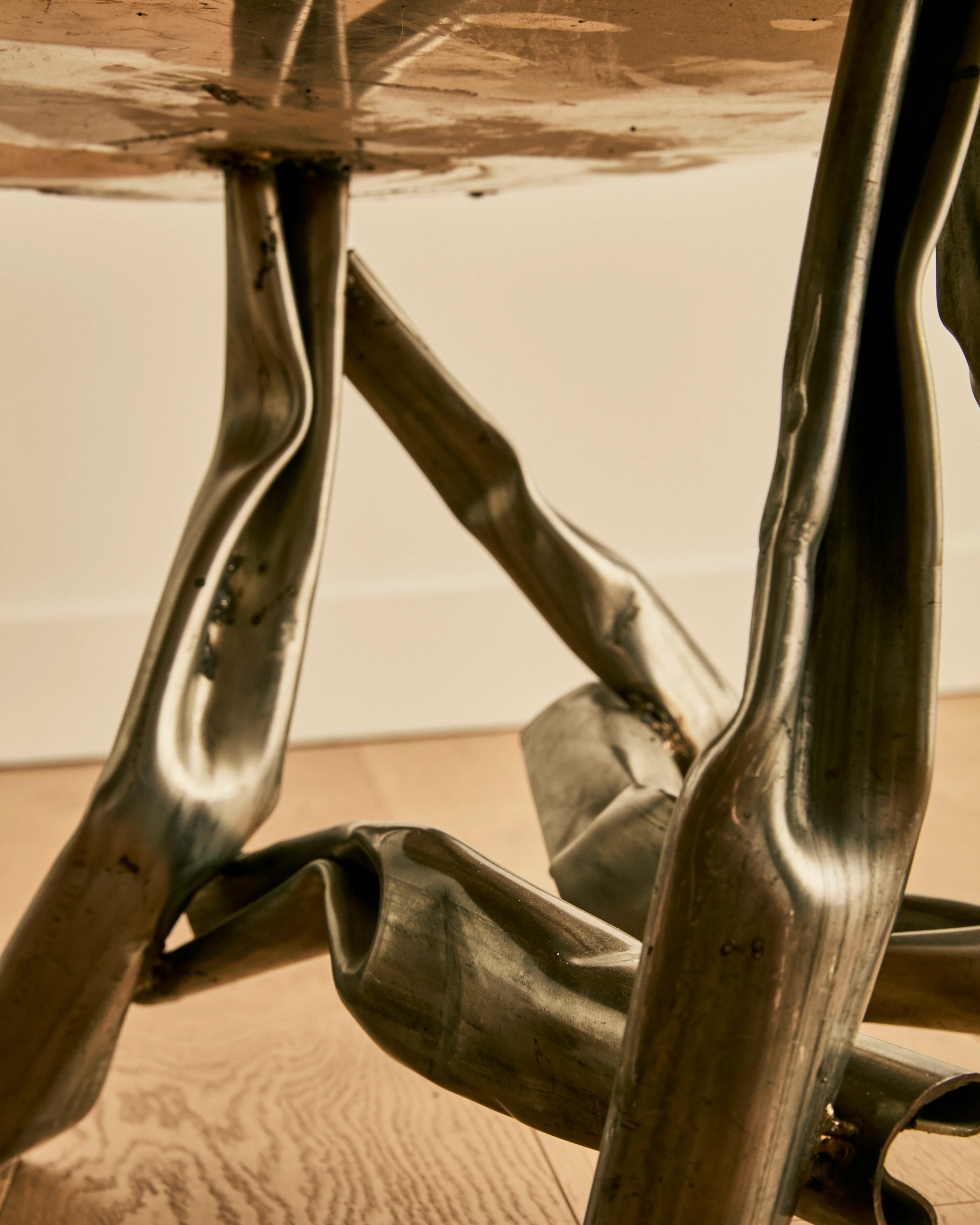 ALBERT FERAUD SCULPTURAL STEEL COFFEE TABLE - Image 6