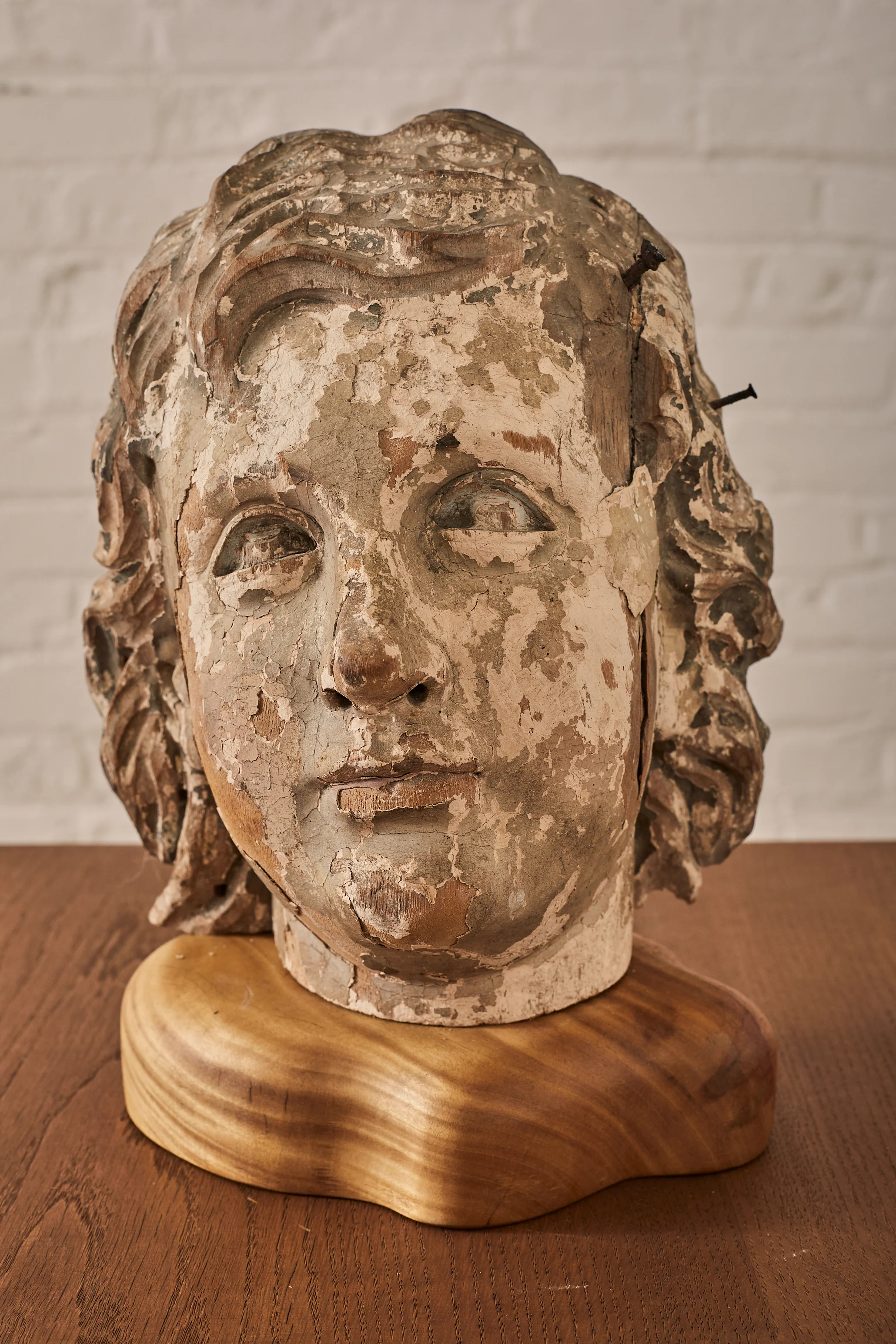PATINATED CARVED HEAD BUST - Image 3