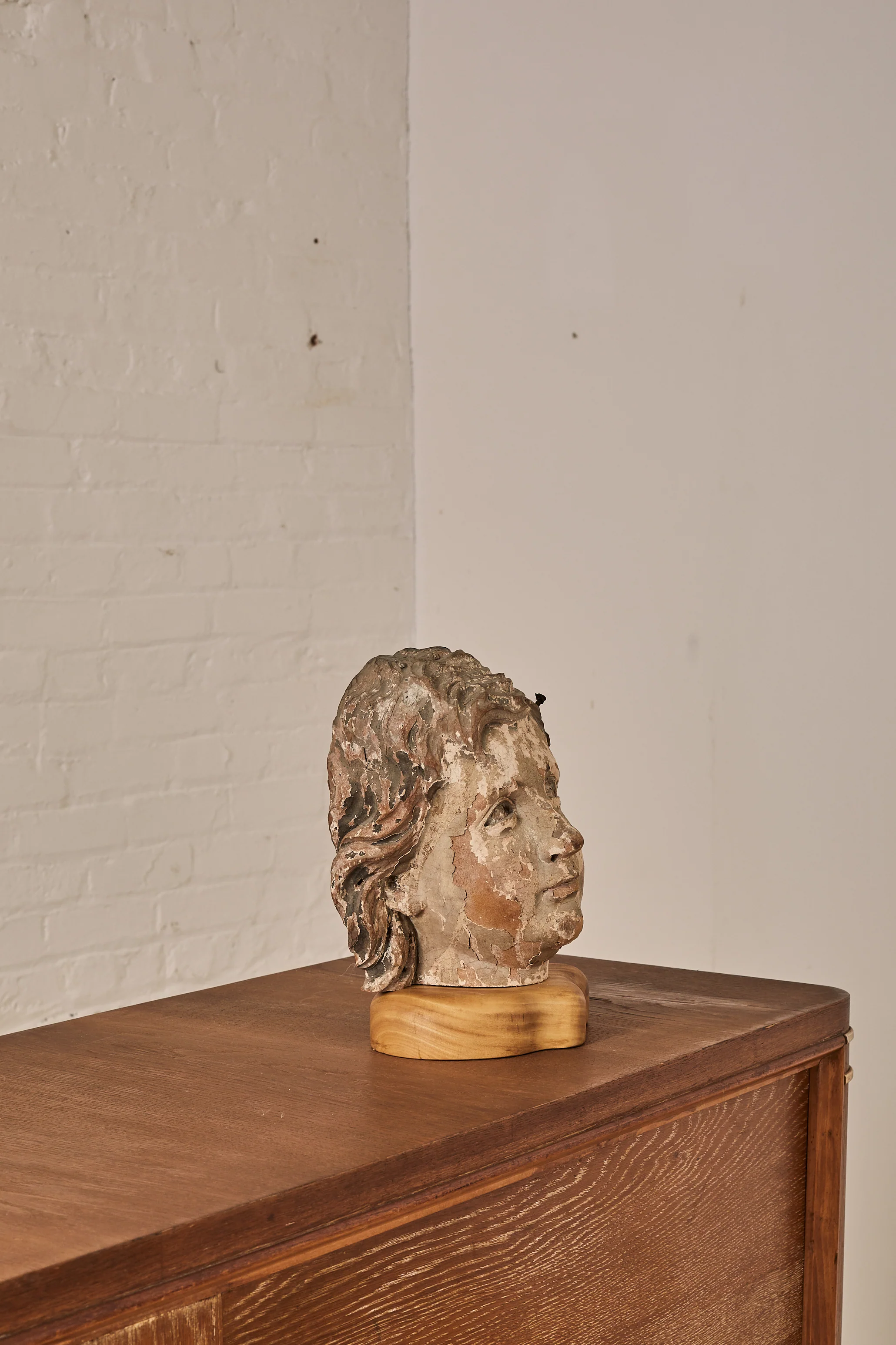 PATINATED CARVED HEAD BUST - Image 4