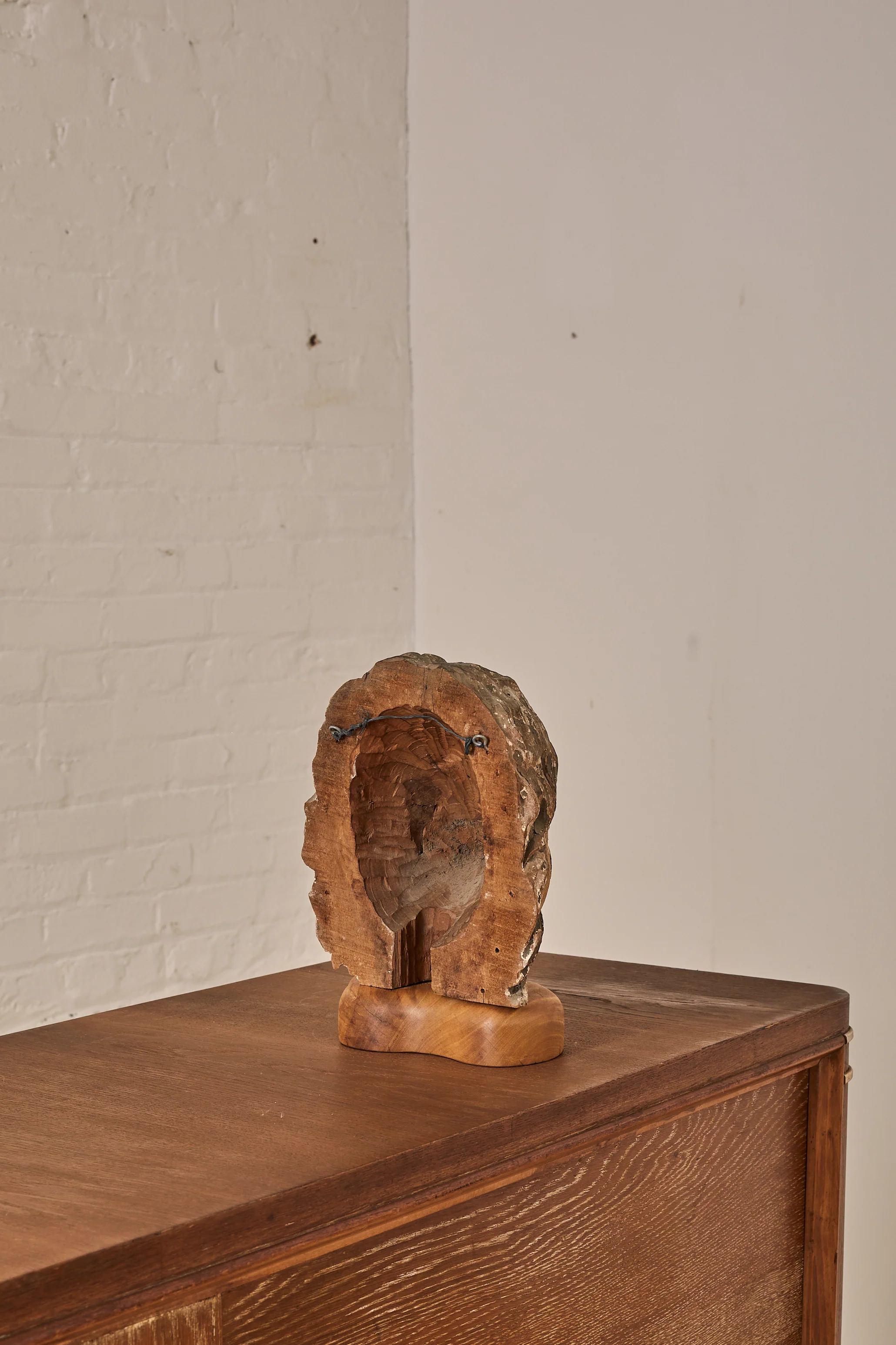 PATINATED CARVED HEAD BUST - Image 5