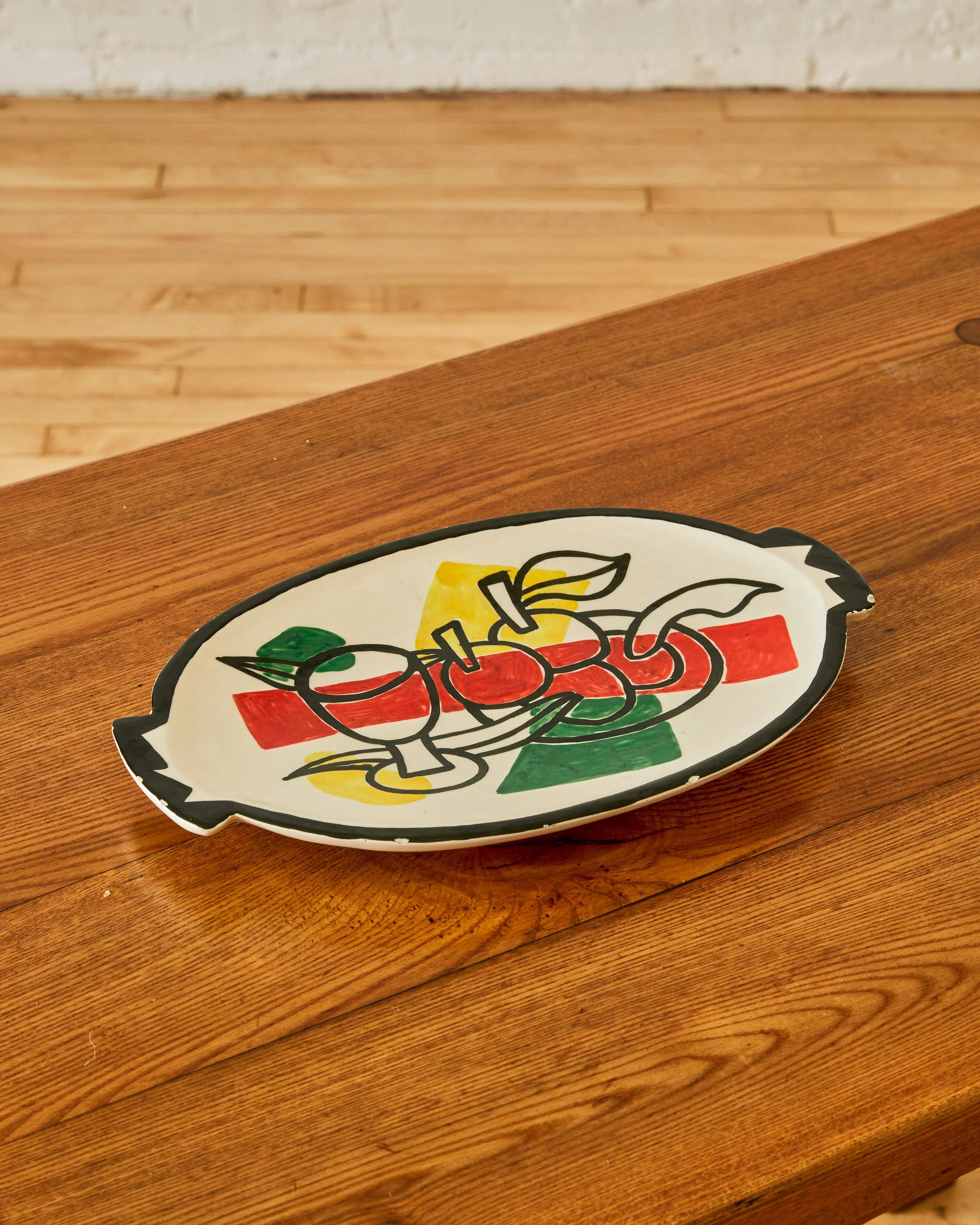 CERAMIC PLATTER BY FERNAND LÉGER AND ROLAND BRICE C. 1950 - Image 4