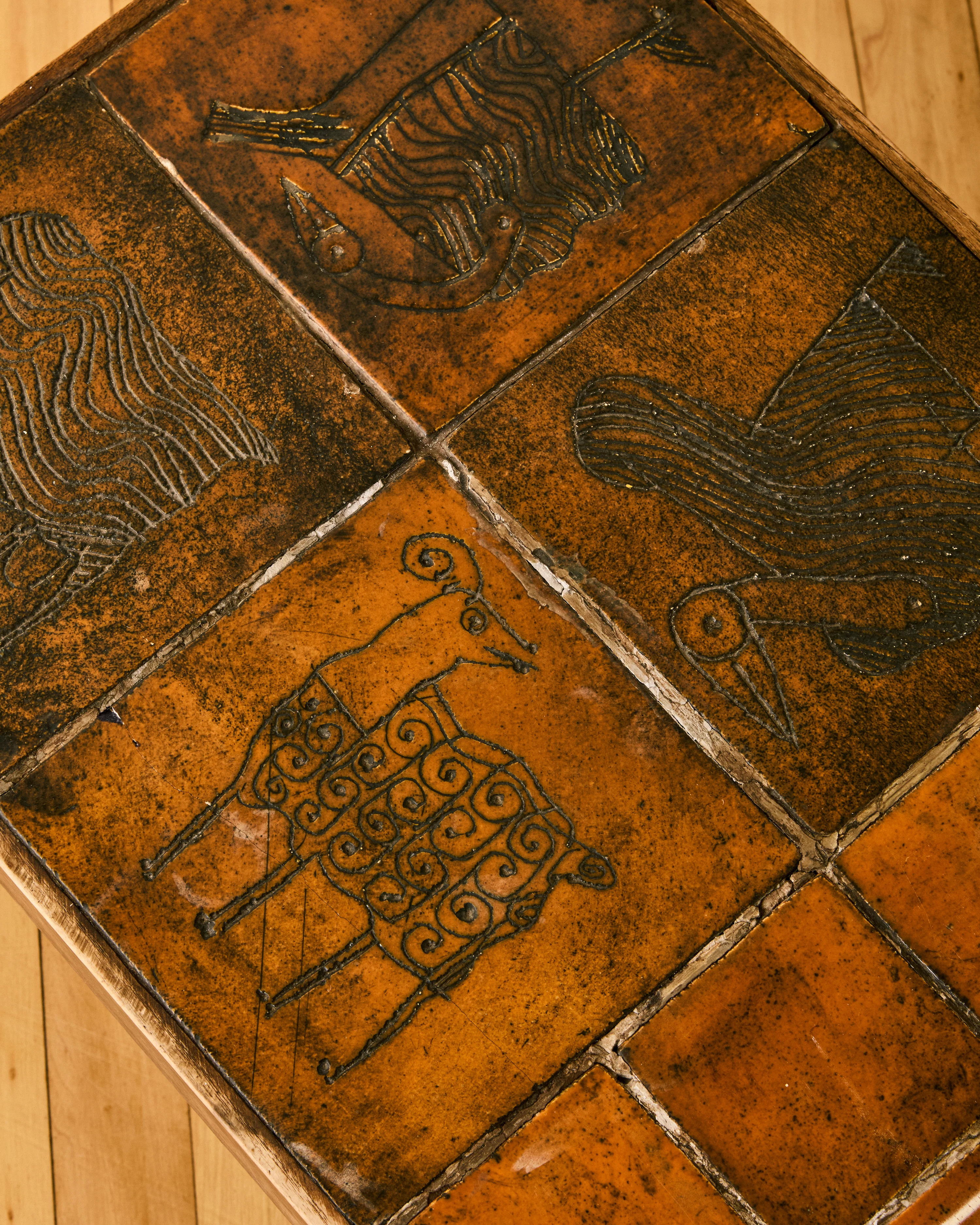 CERAMIC TILE COFFEE TABLE BY JACQUES BLIN - Image 6