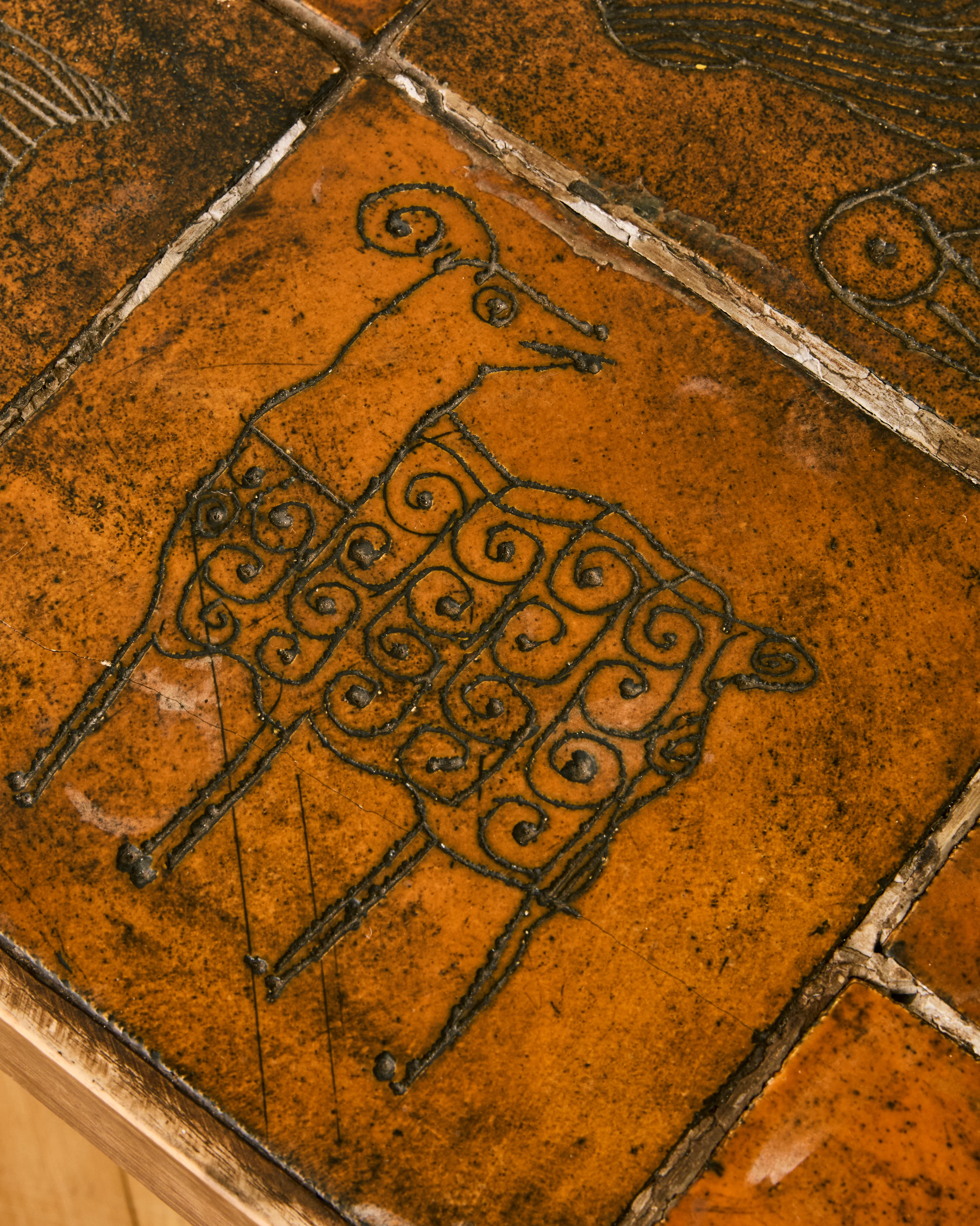 CERAMIC TILE COFFEE TABLE BY JACQUES BLIN - Image 7