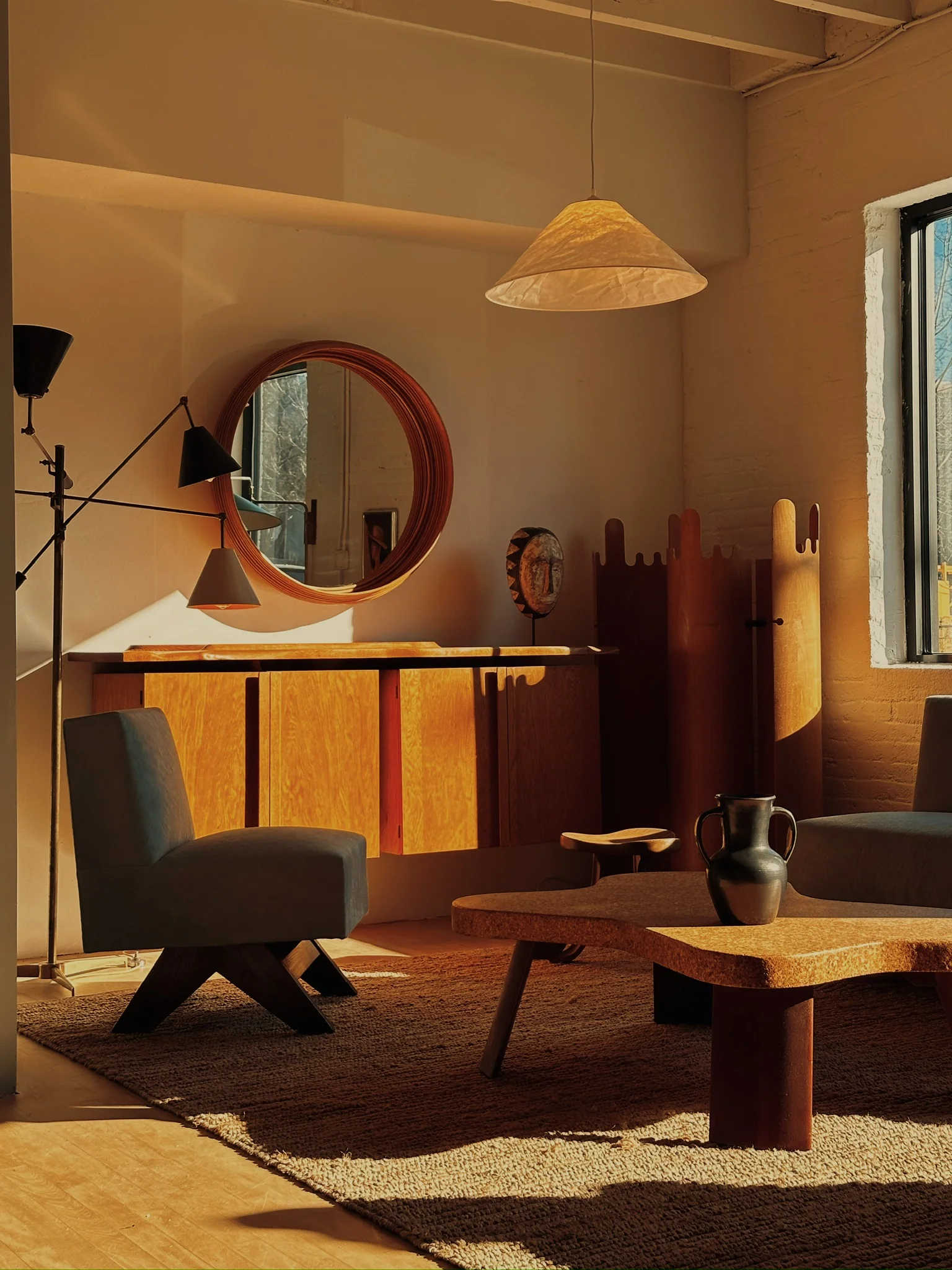 CONGOLESE FANG CARVED MASK SCULPTURE - Image 6