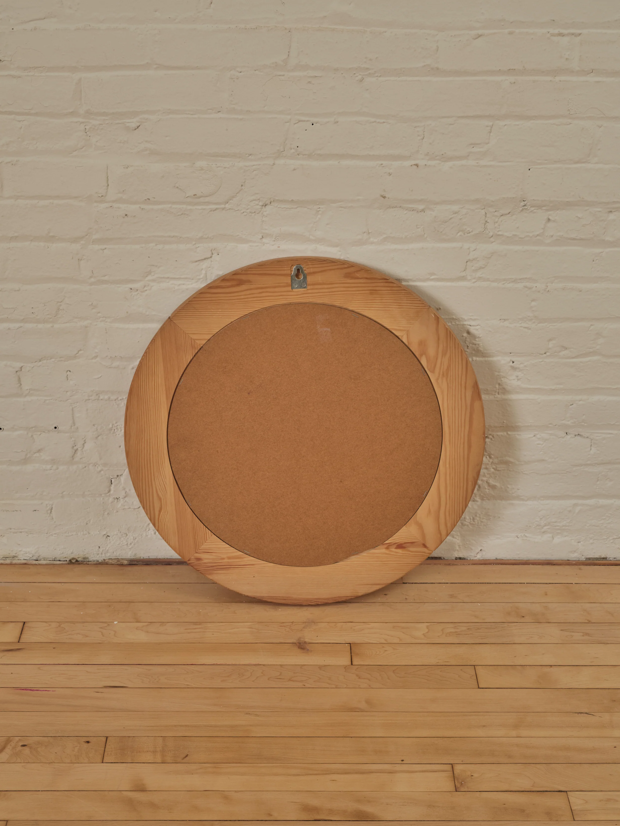 SWEDISH ROUND PINE MIRROR BY GLASMASTER MARKARYD - Image 3