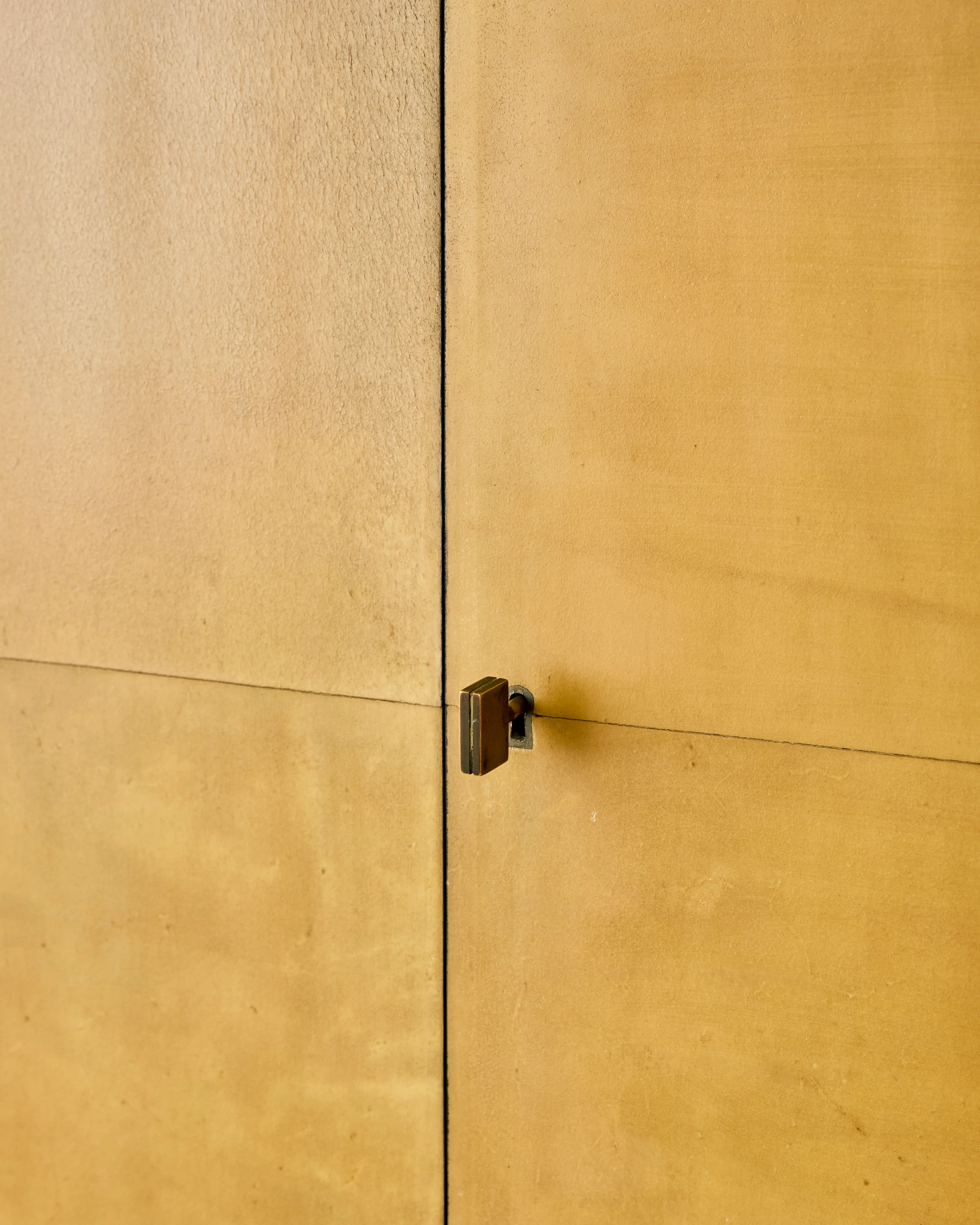 EBONIZED WOOD AND PARCHMENT DECO SIDEBOARD BY ENGLANDER AND BONTA C 1940s - Image 10