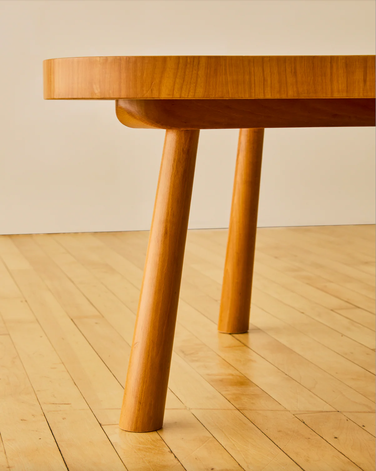 FRENCH CURVED CHERRY WOOD TABLE C. 1960s - Image 4