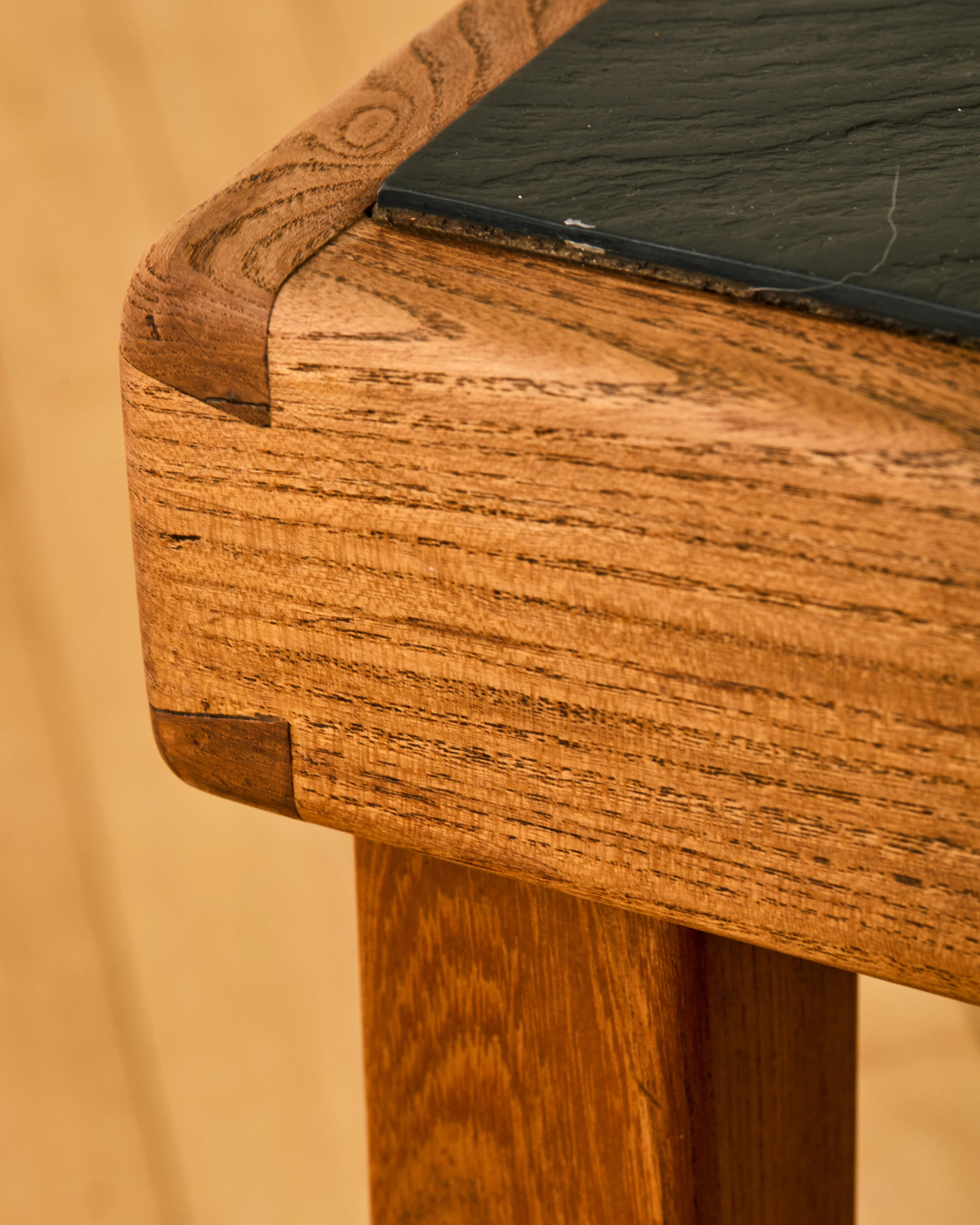 MAISON REGAIN ELM AND SLATE BRUTALIST COFFEE TABLE - Image 7