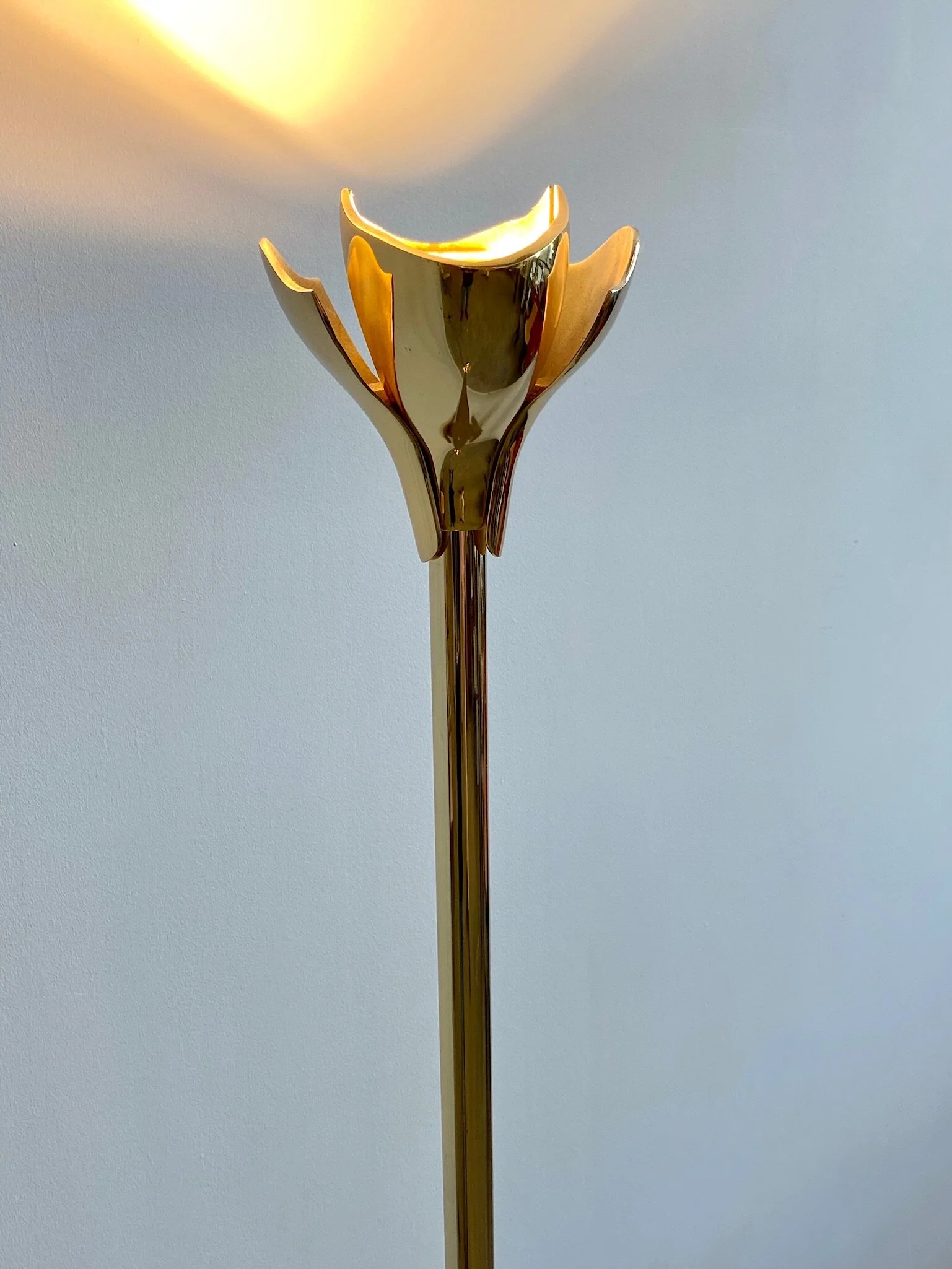 Brass Lotus Floor Lamp - Image 4