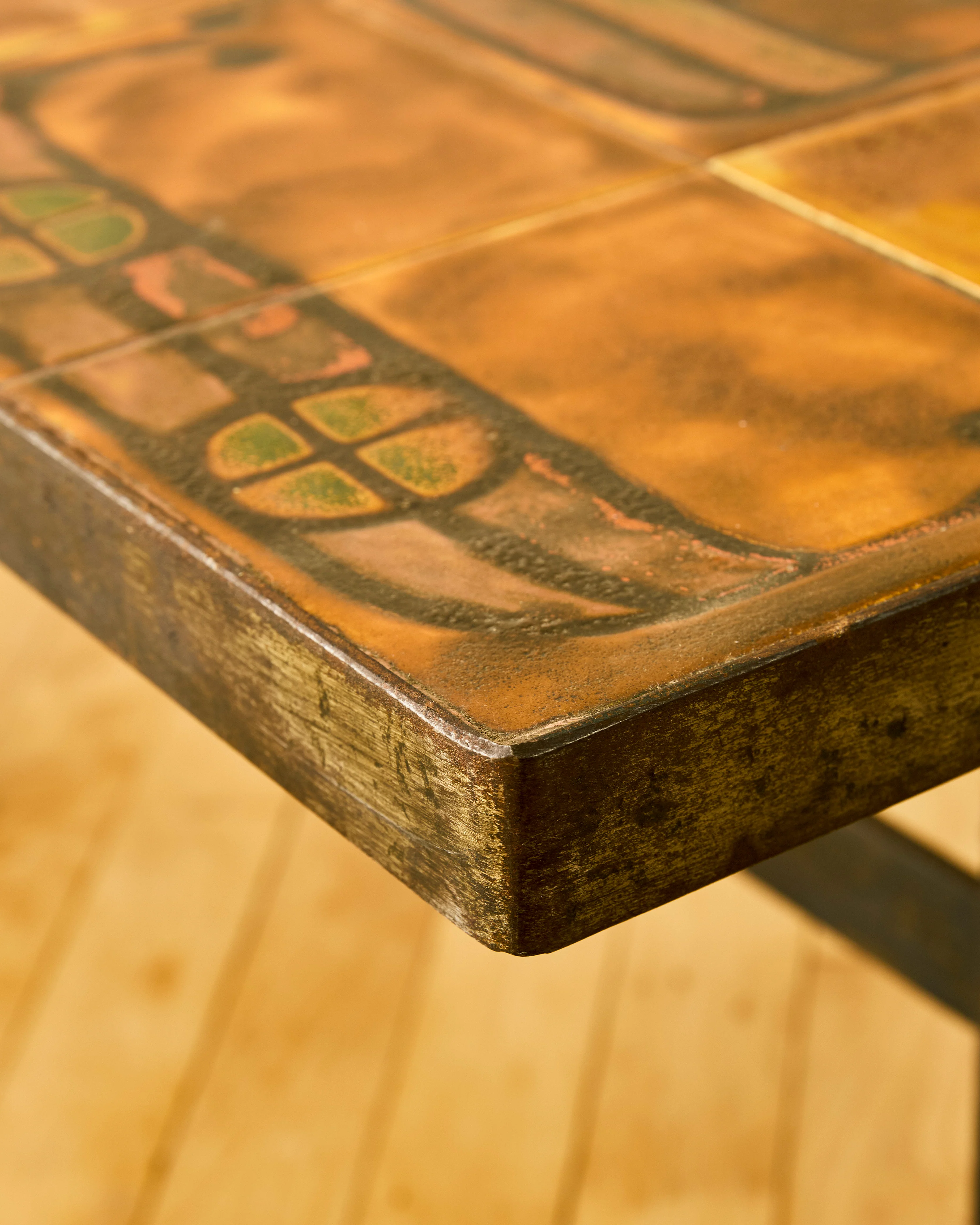 METAL AND CERAMIC COFFEE TABLE C. 1960 - Image 6