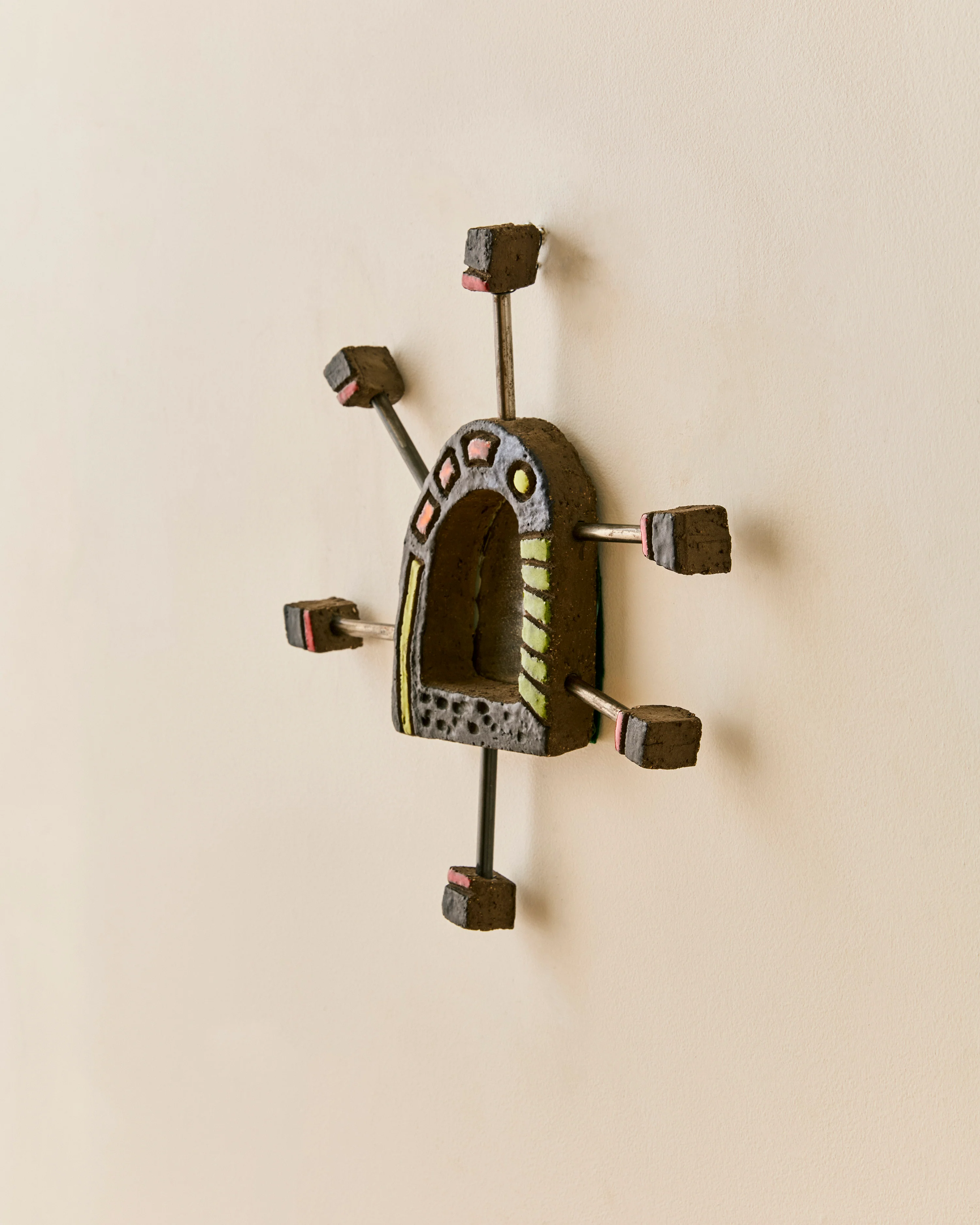 PETITE ARTISAN SPIKED FOLK ART MIRROR - Image 4