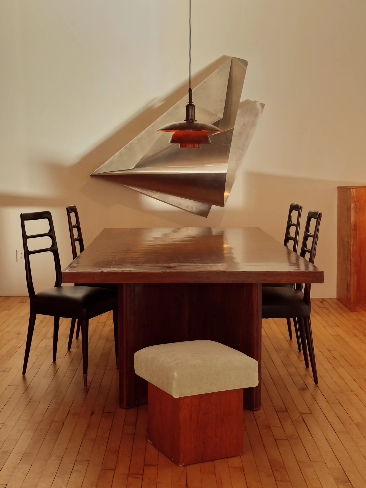 RARE LIBRARY TABLE BY PIERRE JEANNERET - Image 6