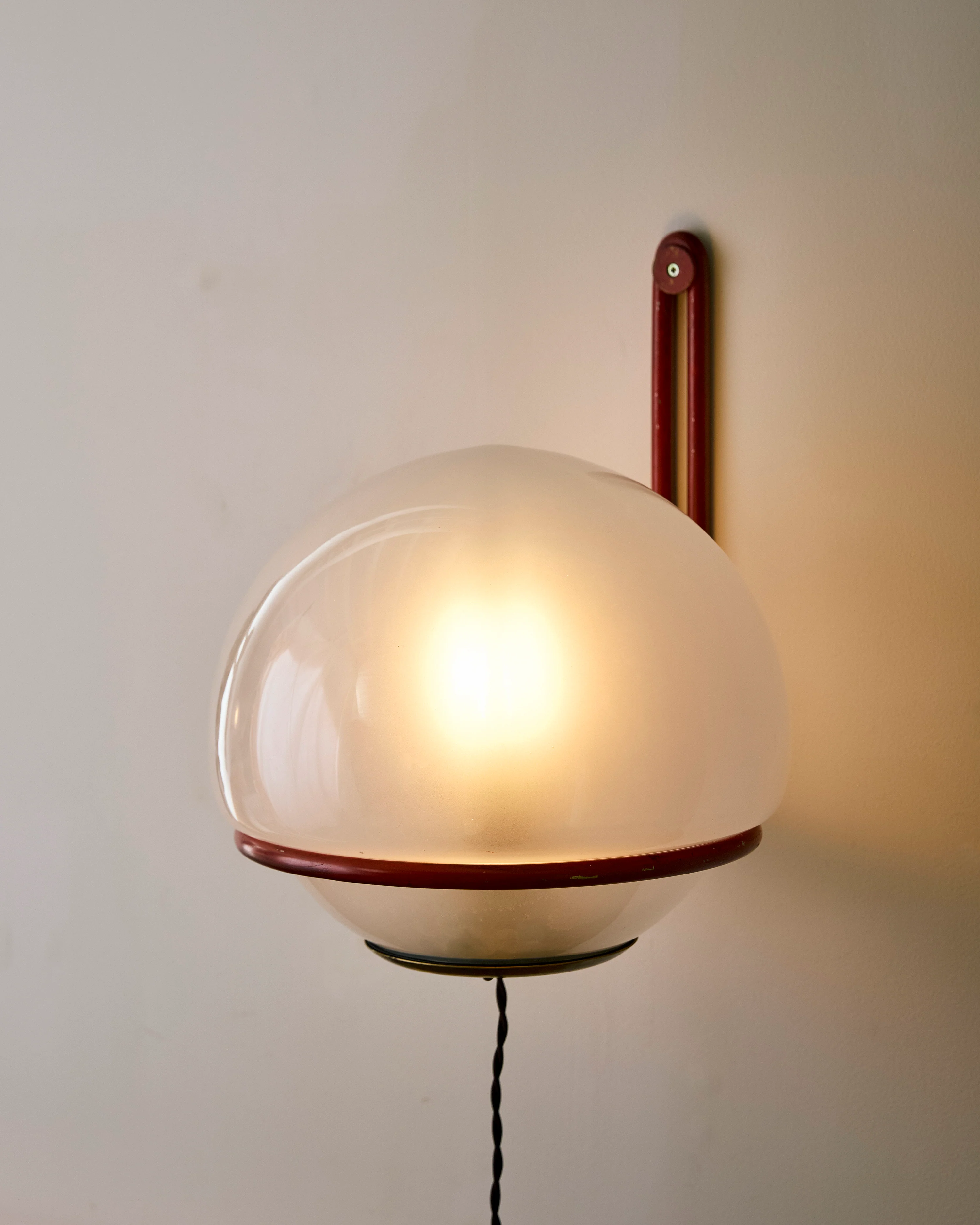 RED BASKET WALL LAMP BY GINO SARFATTI FOR ARTELUCE - Image 3