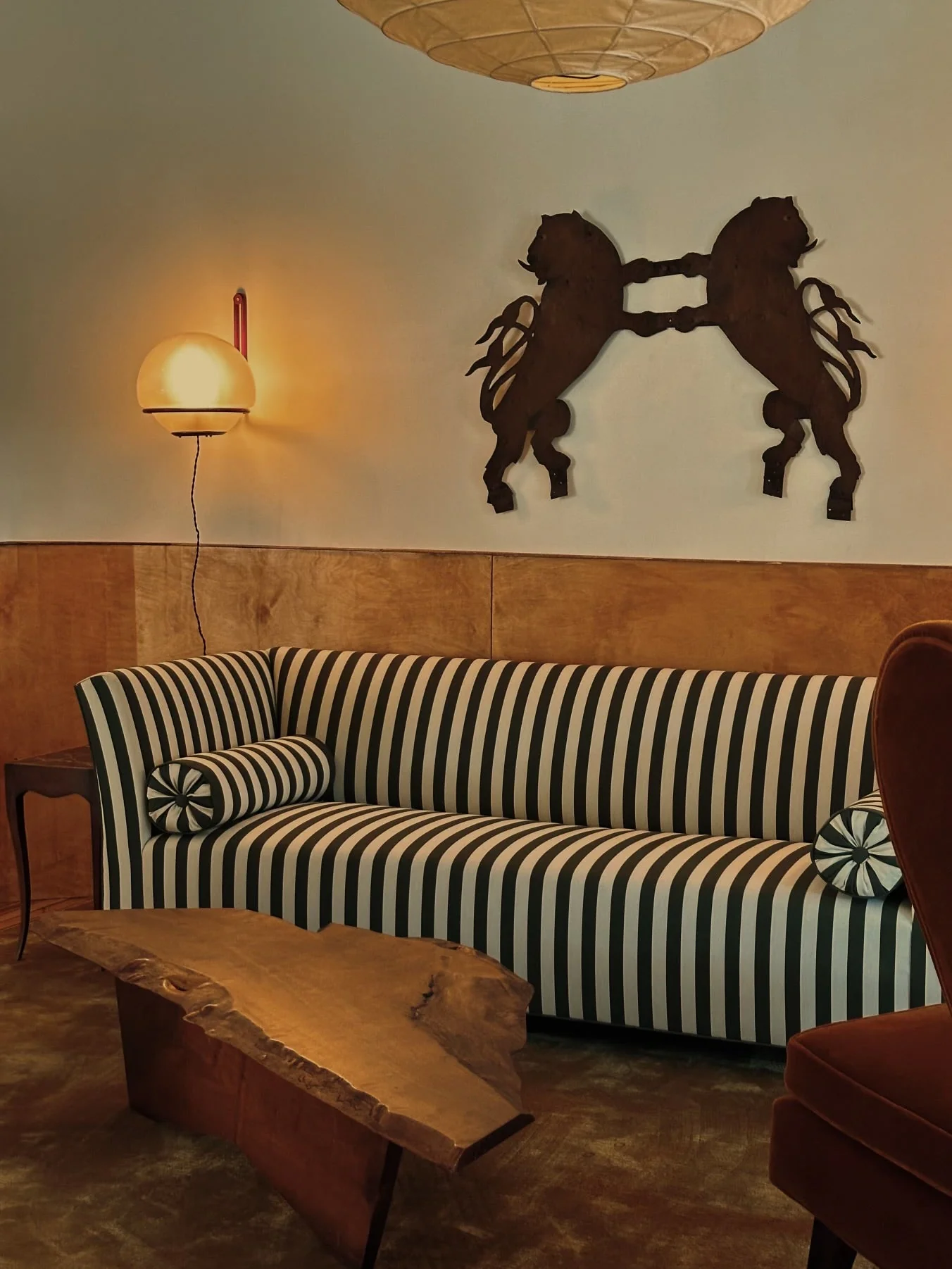 RED BASKET WALL LAMP BY GINO SARFATTI FOR ARTELUCE - Image 5