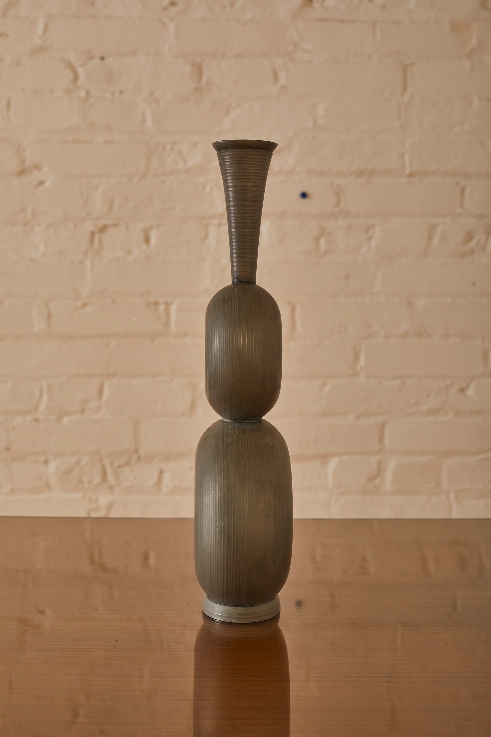 PEWTER BOTTLED VASE BY GUNNAR HAVSTAD - Image 3