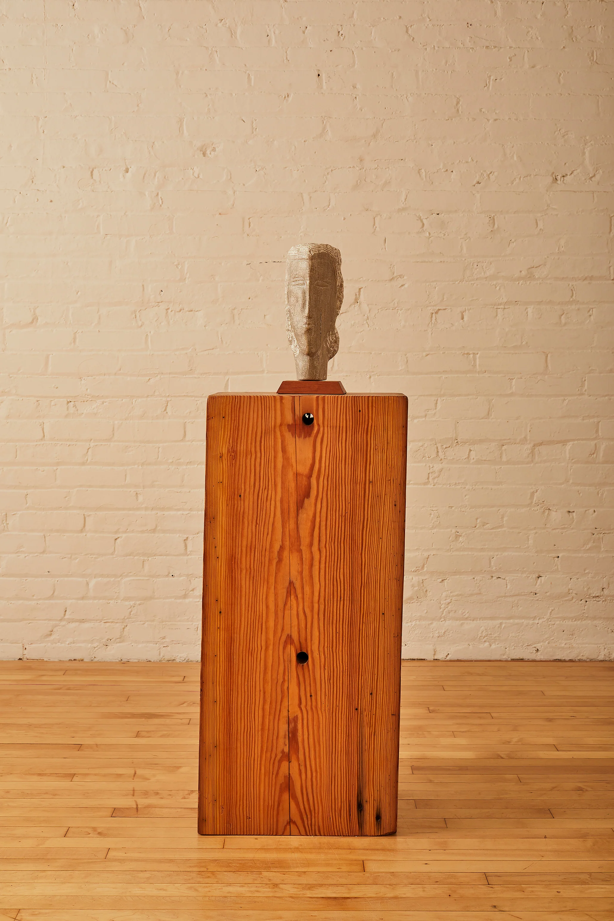 Joan H. Shapiro Carved Stone Head Sculpture - Image 11