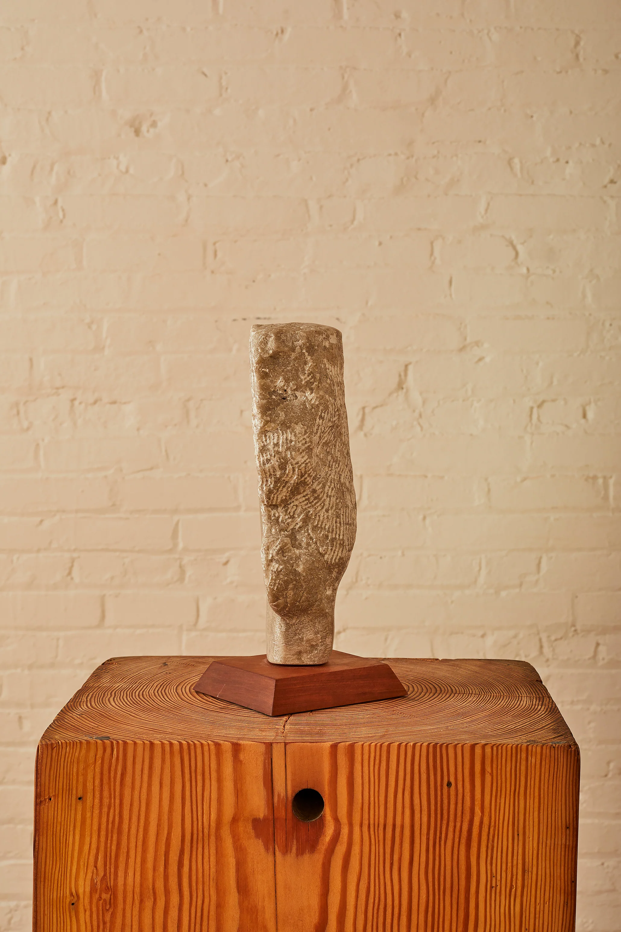 Joan H. Shapiro Carved Stone Head Sculpture - Image 8