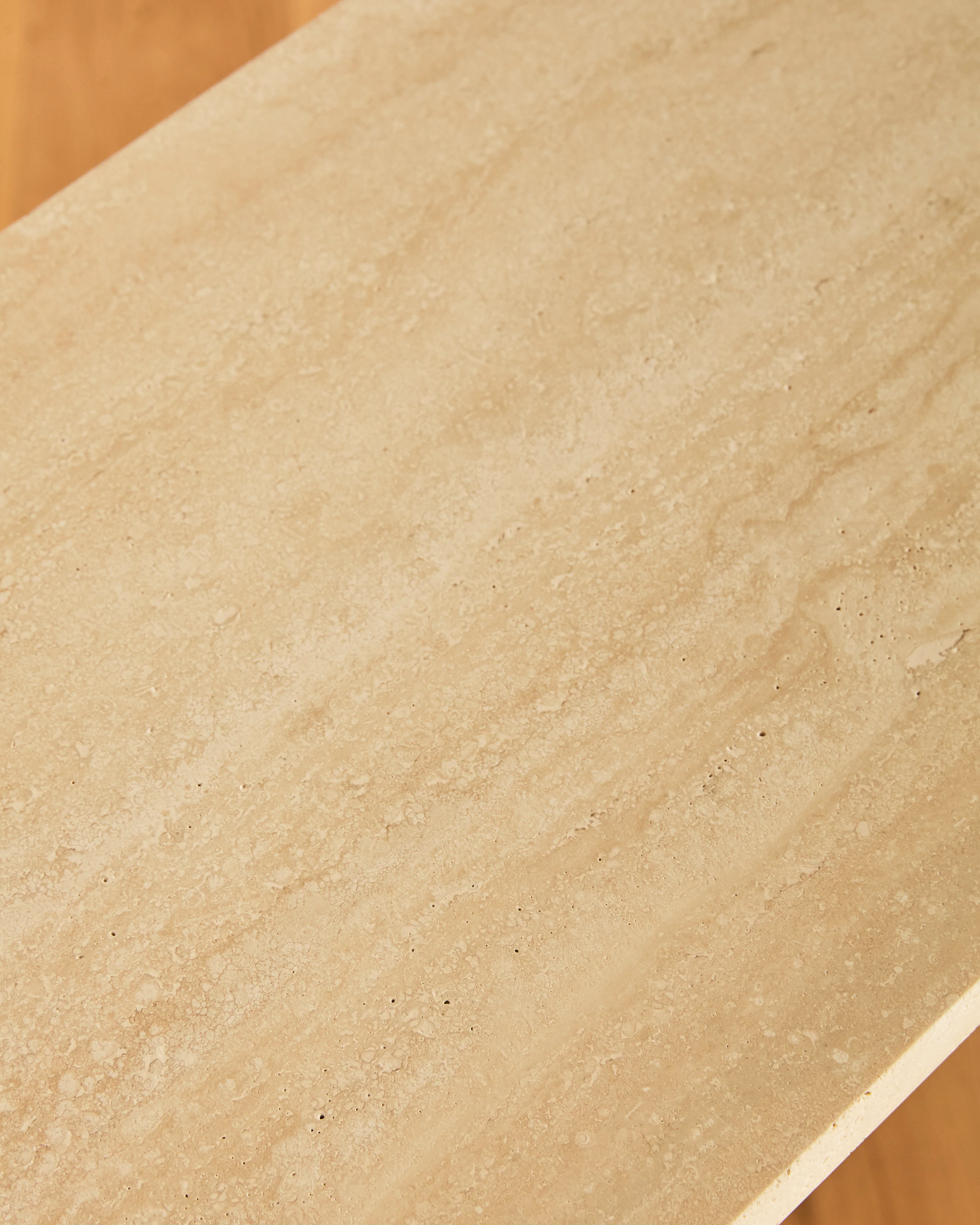 TRAVERTINE AND FORGED STEEL CONSOLE - Image 6